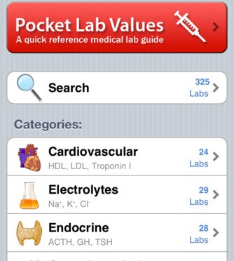 Pocket Lab Values. Mas que valores de referencia.